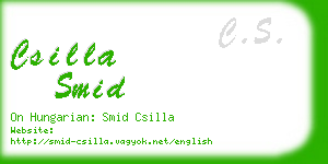 csilla smid business card